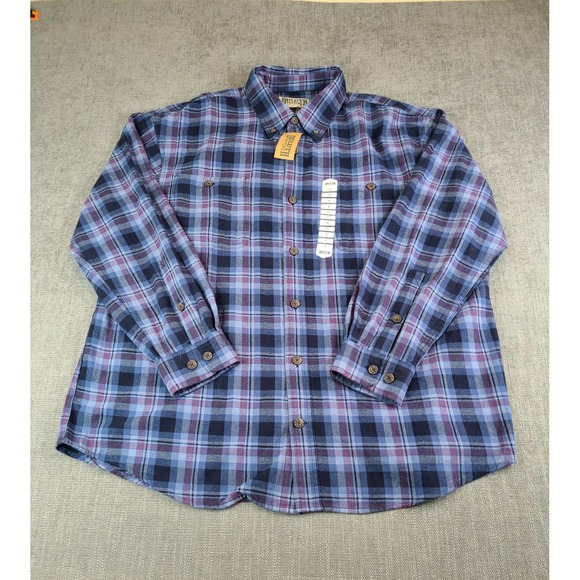 *NWT* Duluth Shirt Mens XL Blue Plaid Flannel Free Swinging Regular Fit Button - Picture 2 of 6